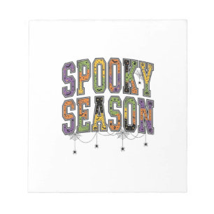 Gruselige Saison Vintage Halloween-Typografie-Desi Notizblock
