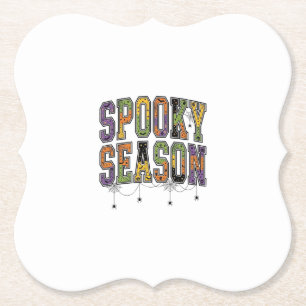Gruselige Saison Vintage Halloween-Typografie-Desi Untersetzer