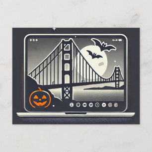 Gruselige San Francisco Halloween-Postkarte Postkarte