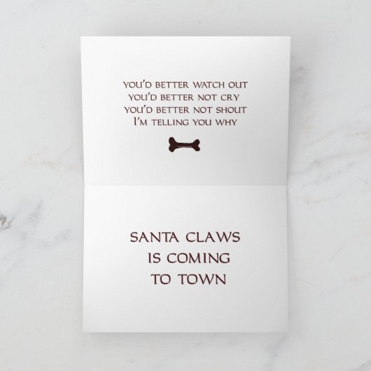 Gruselige Sankt- oder Krampusweihnachtskarte Karte (Innenseite)