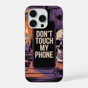 Gruselige Schädel Berühre Mein Handy Nicht iPhone 15 Pro Hülle
