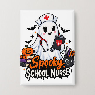 . Gruselige Schulkrankenschwester Button