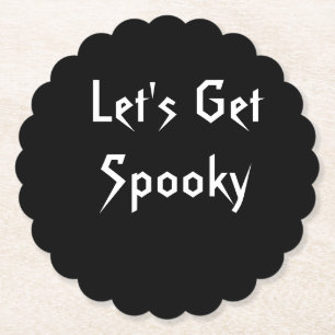 Gruselige Schwarz-Weiße Halloween-Party-Papierunte Untersetzer