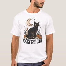 Gruselige schwarze Katze Vintage 70er Herbst Hallo