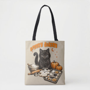 Gruselige schwarze Katzenbäckerei Halloween Backen Tasche