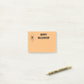 Gruselige schwarze Spinne Frohes Halloween Notizbl Post-it Klebezettel (Auf Schreibtisch)