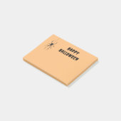 Gruselige schwarze Spinne Frohes Halloween Notizbl Post-it Klebezettel (angewinkelt)