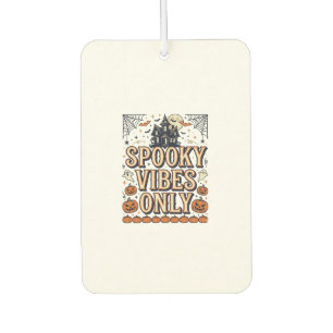 Gruselige Schwingungen Nur Vintage-Halloween-Shirt Autolufterfrischer