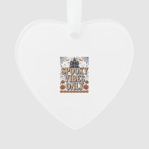 Gruselige Schwingungen nur Vintage-Halloween-Shirt Ornament