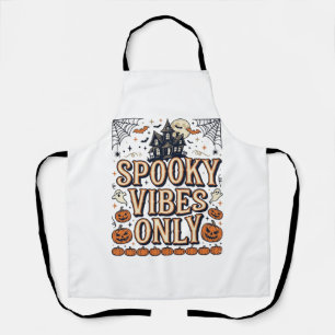 Gruselige Schwingungen Nur Vintage-Halloween-Shirt Schürze