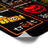 Gruselige Silben Halloween-Leselhrer Poster (Ecke)