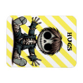 gruselige Skelettjunge, die Cartoon-Kunst schenkt Magnet (Horizontal)