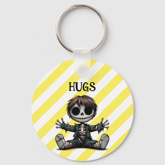 gruselige Skelettjunge, die ihren Cartoon mit der Schlüsselanhänger (Vorderseite)