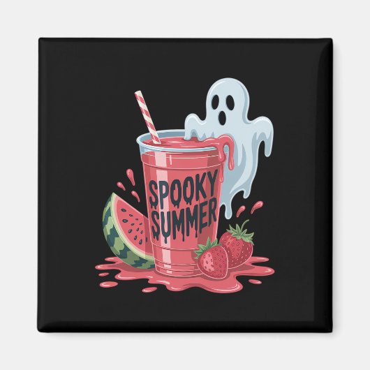 Gruselige Sommergetränke Summerween Magnet (Vorne)