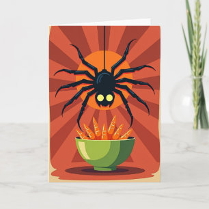Gruselige Spider-Süßigkeiten-Karte Karte