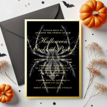 Gruselige Spinne Halloween Cocktailparty Gold