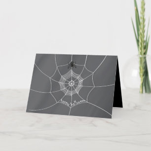 Gruselige Spinne im Spinnennetz Karte