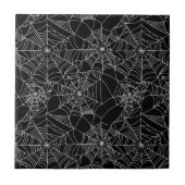 Gruselige Spinnen-Netze Fliese (Vorderseite)