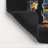 Gruselige Sternenkunst Nachthimmel Kunst Schwarze  Mousepad (Ecke)