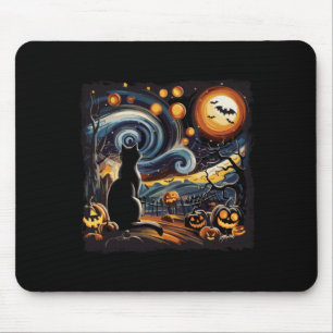 Gruselige Sternenkunst Nachthimmel Kunst Schwarze Mousepad
