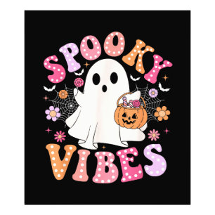 Gruselige Stimmung Geist Retro Groovy Halloween Fotodruck