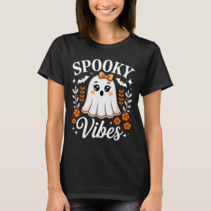 Gruselige Stimmung Geist Retro Groovy Halloween Fr T-Shirt