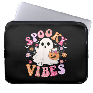 Gruselige Stimmung Geist Retro Groovy Halloween Laptopschutzhülle