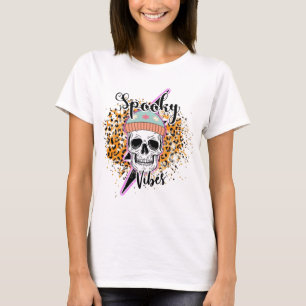 Gruselige Stimmung Leopard Halloween T-Shirt