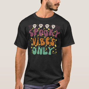 Gruselige Stimmung Nur Retro Vintage Schädel Flede T-Shirt