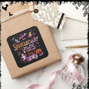 Gruselige Stimmung pur   ExDesigner   Halloween Quadratischer Aufkleber