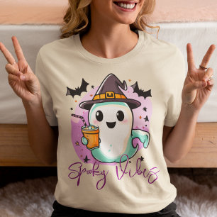 Gruselige Stimmung Süßer Geist Halloween Tri-Blend Shirt