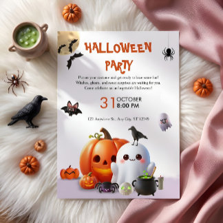 Gruselige süße Halloween-Party Einladung