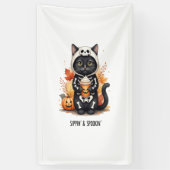 Gruselige süße Katze Halloween Banner (Vertikal)
