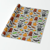 Gruselige Süßigkeiten & Schatten Geschenkpapier (Ungerollt)