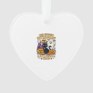 Gruselige Tierarzt Halloween Crew Schwarze Katze G Ornament