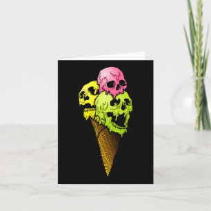 Gruselige Totenköpfe Eiscreme Horror Buntes Hallow Karte