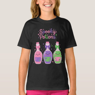 Gruselige Tränke Süße Kawaii Flaschen Schleife Ste T-Shirt