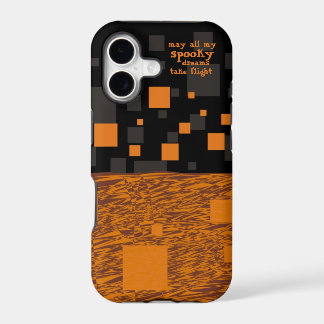 Gruselige Träume Halloween Orange Schwarze Quadrat