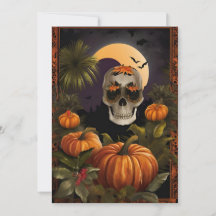 Gruselige tropische Halloween - Tag der Toten Kart