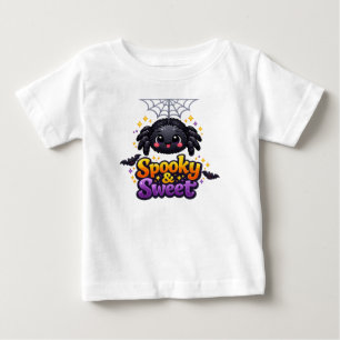 Gruselige und süße niedliche Spinne Halloween Baby T-shirt