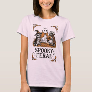 Gruselige und wilde Waschbären Halloween Herbst De T-Shirt