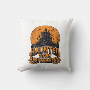 Gruselige Uni-Universität Vintage Halloween-Shirt Kissen