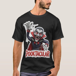 Gruselige Vampir-Darstellung für Halloween-Spaß T-Shirt