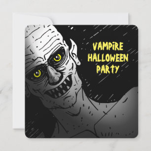Gruselige Vampir-Halloween-Party-Einladung Einladung