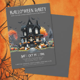 Gruselige Verkleidung Halloween Party Einladung