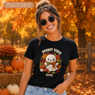 Gruselige Vibes Faux-Häkel-Geisterfamilie passend T-Shirt
