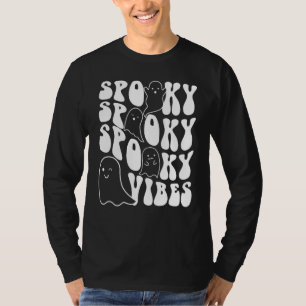 Gruselige Vibes Groovy Halloween-Geist-Kostüm Grus T-Shirt