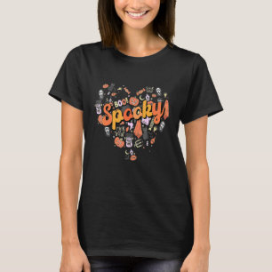 Gruselige Vibes In Herzform Gruseliger Saison Boo T-Shirt