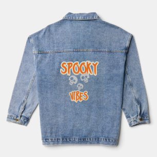 Gruselige Vibes Süße Totenköpfe Halloween Denim Ja Jeansjacke