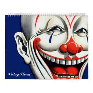 Gruselige Vintage Clowns Kalender